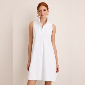 Tuckernuck White Charlie Dress A-Line Mini Preppy Classic Coastal Chic Pockets